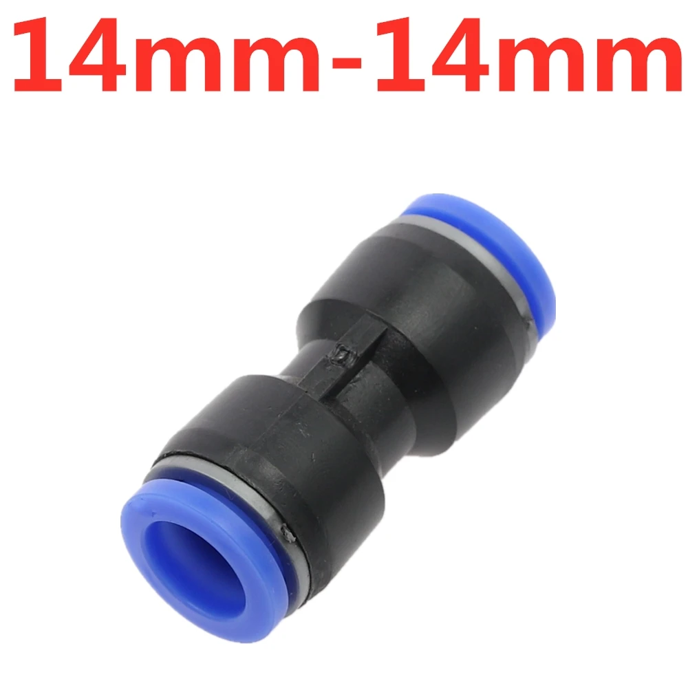 14mm-14mm 1 шт. пневматические фитинги нажимные в прямой Редуктор разъемы для воздушного вакуума водопровод Пластиковые Пневматические детали 4 мм-16 мм OD шланг - Цвет: 14mm-14mm