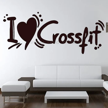 

I Love Crossfit Wall Decals Living Room Bedroom Home Decor Motivation Workout Fitness Sport Gym Vinyl Wall Stickers 1451