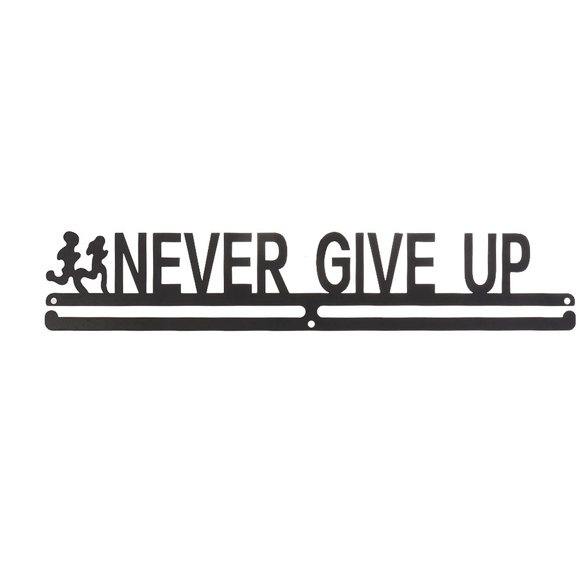 NEVER GIVE UP 1 Спортивная медаль для гонок подставка-держатель для товаров Железный материал бегущий плавательный вешалка для медалей дисплей 406 мм* 158 мм - Цвет: NEVER GIVE UP 1