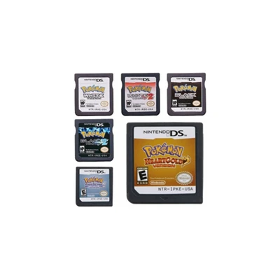 Игровой картридж DS серии Pokeon черный белый сердечный золотой серебряный