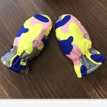 Детские зимние водонепроницаемые теплые варежки для мальчиков и девочек, детские уличные камуфляжные перчатки, розовые аксессуары для одежды