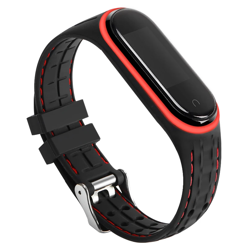Для mi Band 4 3 ремешок силиконовый ремешок для Xiaomi mi Band 3 4 браслет mi band 3 4 NFC аксессуары Smart mi Band 4 Correa - Цвет ремешка: 7951