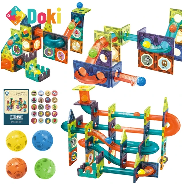 Magnetic Building Blocks Magnet Maze Ball Track Blocks Magnetic Designer Construction Set Educational Toys For Children Gift2021 1