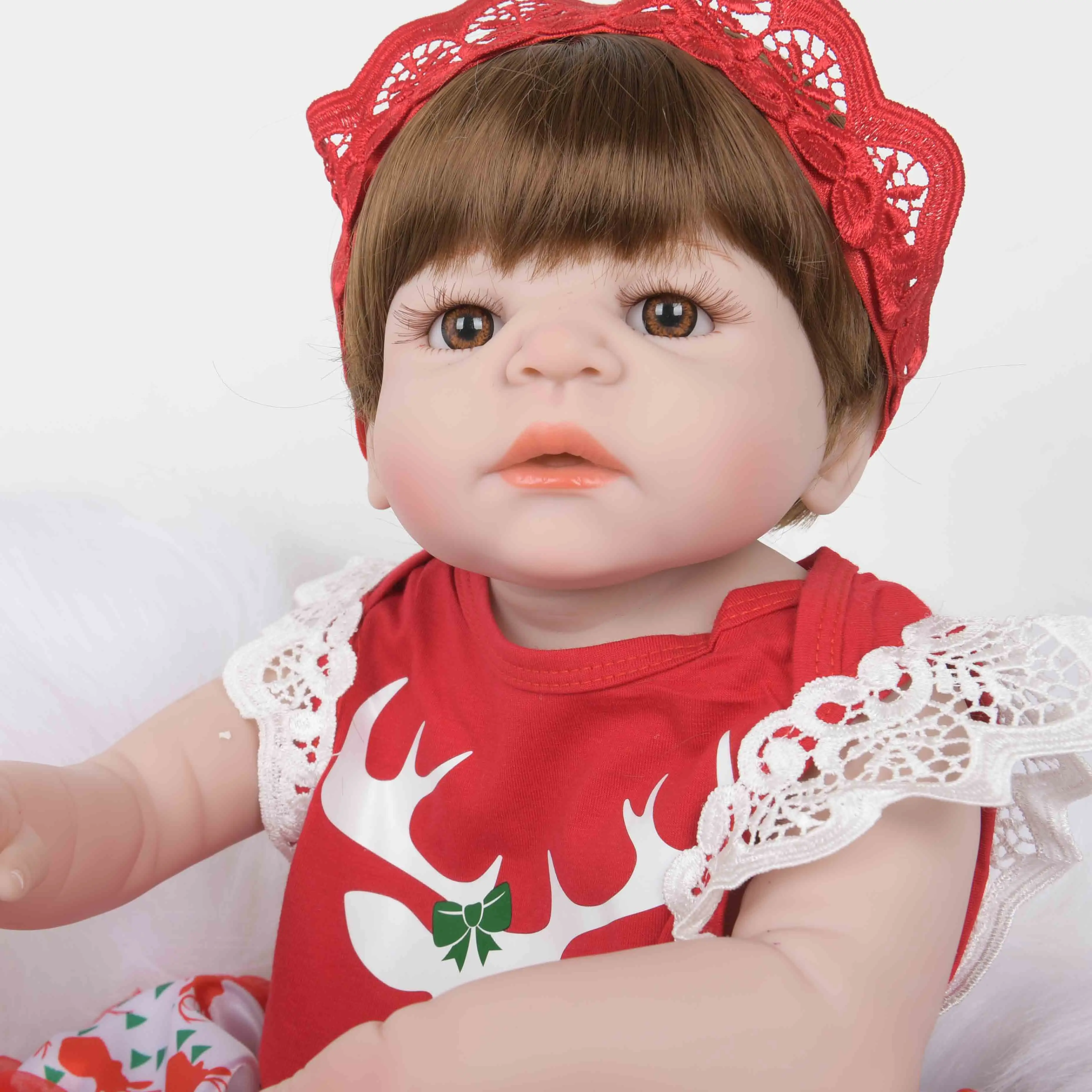 22 ''55 см удивительные Bebe Reborn Детские игрушки Реалистичные мягкие силиконовые тела прекрасный Playmate новорожденный кукла ребенок день рождения подарки на Рождество