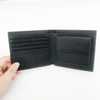 

Lychee Pattern Men's Wallet Two-fold Leather Multi-card Pocket Change Pocket Short Wallet Portafoglio Uomo Portefeuille Homme