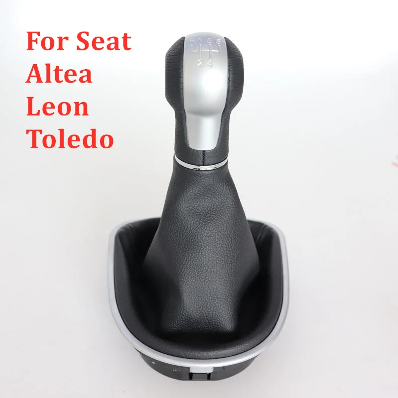 

5 6 Скорость ручка переключения рулевого механизма автомобиля для Seat Altea Леон II Толедо III 2004-2012 ManualStick кожа Гетры Загрузки Крышка Чехол Аксессуар