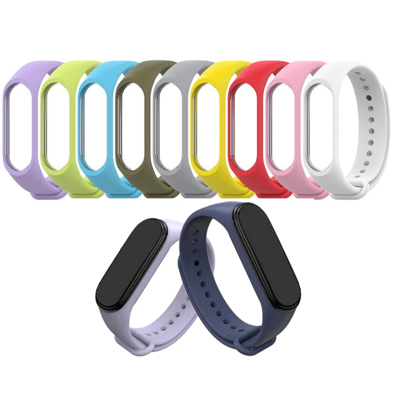 New Smart Watch MiBand Accessary Muticolor Silicone Waterproof Smart Sprot Watch MiBand Bracelet Replacement SmartWatch Bracelet (1)