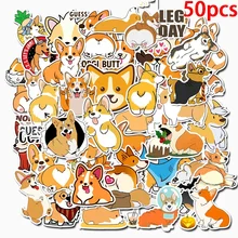 50pcs Cute Husky Corgi Pet Dog Graffiti Stickers For Chidren Toy Waterproof Sticker to DIY Suitcase Laptop Bicycle Car Decals