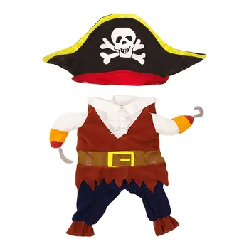 

Pet Turned Pirate Dog Clothes Suit Pirate Turned Into Teddy Dog Clothes Halloween Christmas Costumes