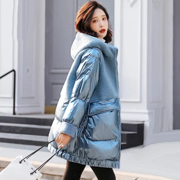 

2019 women winter hooded warm coat plus size cotton padded jacket female long parka womens wadded jaqueta feminina