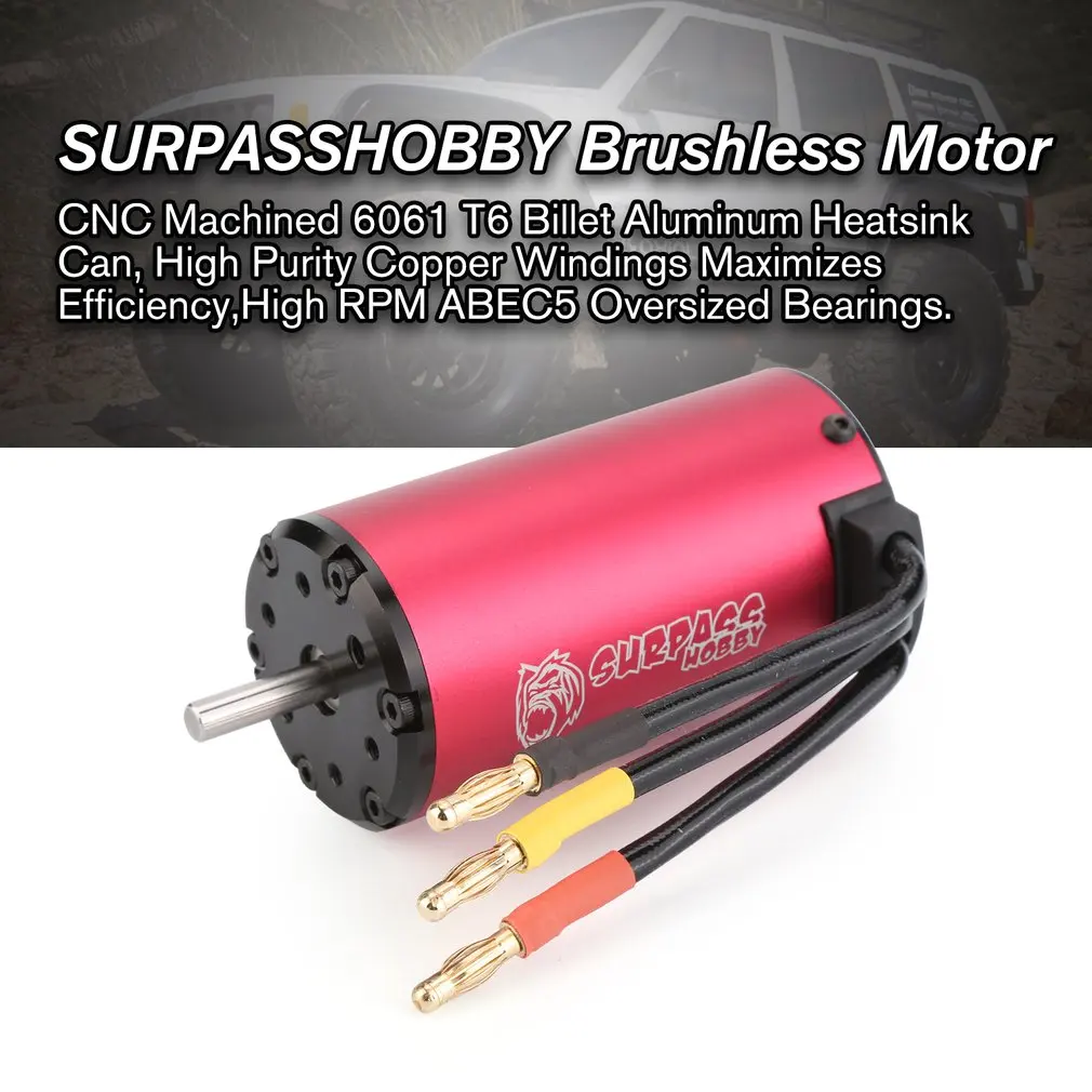 SURPASSHOBBY KK 4076 2200KV бесщеточный двигатель 2S 3S 4S для 1:8 RC Дрифт гоночный автомобиль водонепроницаемый Бессенсорный грузовик запчасти
