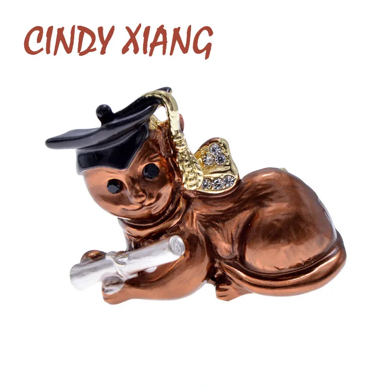 CINDY XIANG эмалированная брошь-Кошечка для бакалавра Креативный дизайн брошь с