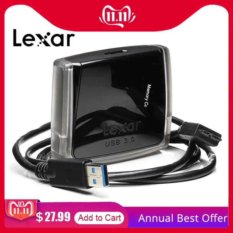 Оригинальный Lexar считыватель слотов USB 3 0 двухпортовый Профессиональный