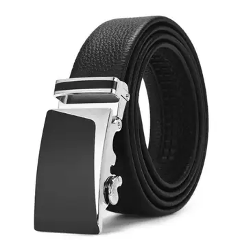 

New Luxury Men's Belt Fashion Zinc Alloy Automatic Buckle First Layer Cowhide Belt Young Student Middle-aged Business Jeans Belt