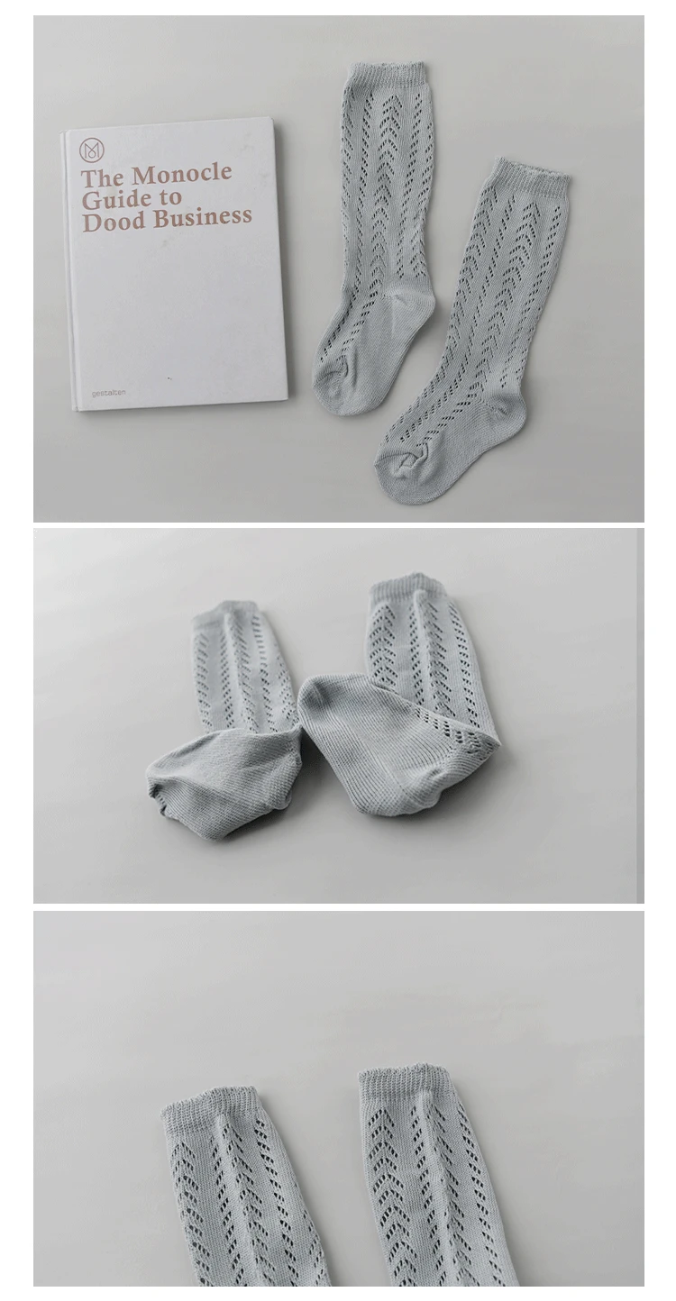 New Summer Children Socks Baby Girls Knee High Toddler Socks Cotton Long Tube Cute Princess Mesh Socks Kids Hollow Out Socken