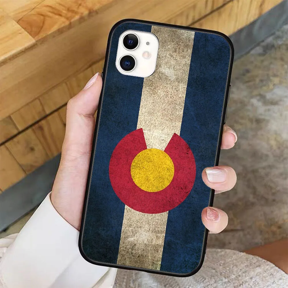 

Worn Distressed Vintage Flag of Colorado Phone Case For iPhone 11 Pro X XR XS Max 6 7 8 plus Samsung S8 S9 S10 S20 A10 A50