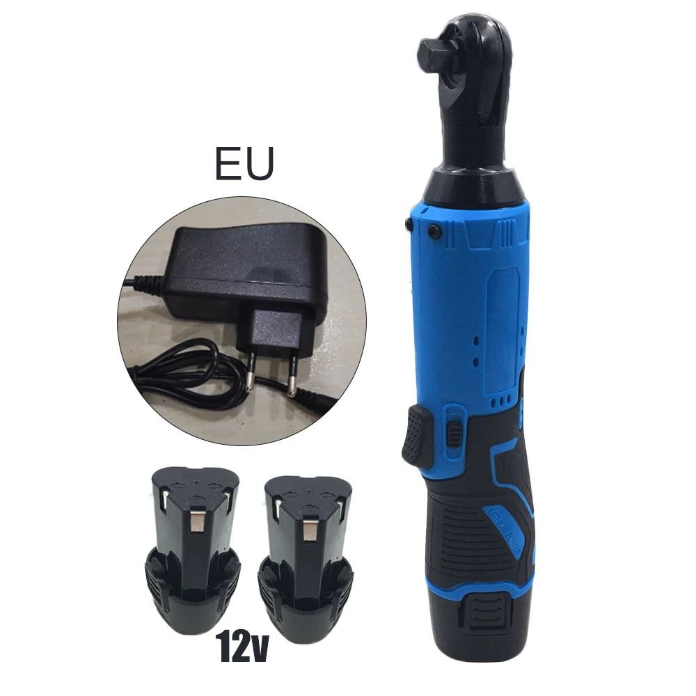 

12V 65N.m 3/8in 260RPM Cordless Electric Ratchet Right Angle Wrench Tool + 2PCS Battery US/UK/AU/EU 7800mAh