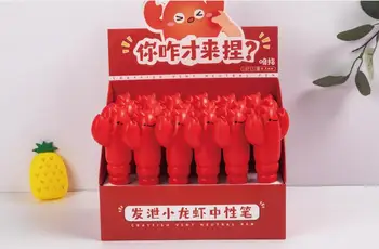 

creative soft animals gel pen cartoon school student gel ink pen office stationery black write pen promotion gift pen 24pc/lot