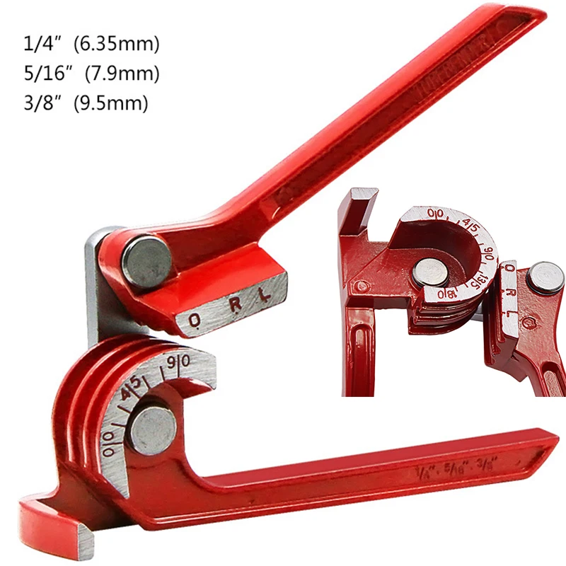 

Metric/inch 3 in 1 Tube Bender Pipe Combination Pliers 90/180 Degree For Copper Pipe Lever Type Manual Refrigeration Tool