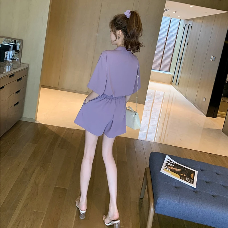 Женские костюмы летняя модель мини шорты в Корейском стиле пальто с коротким