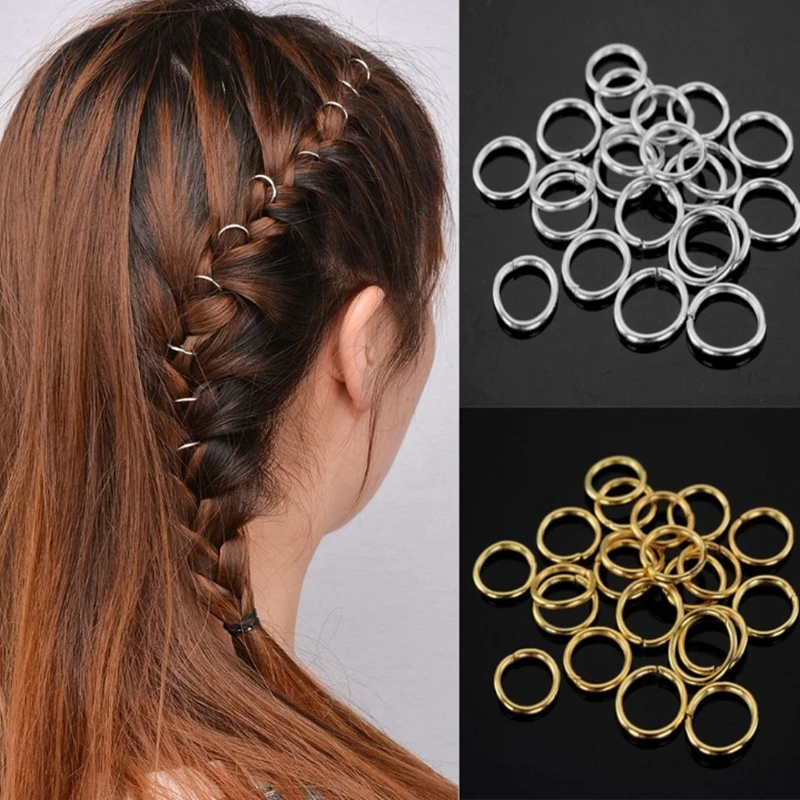 200 Pcs Hair Braid Rings Accessories Braid Rings Hair Loop Clips For Women  And Girls Dreadlocks Fashion Hip-hop Diy Braid Rings - Hair Jewelry -  AliExpress