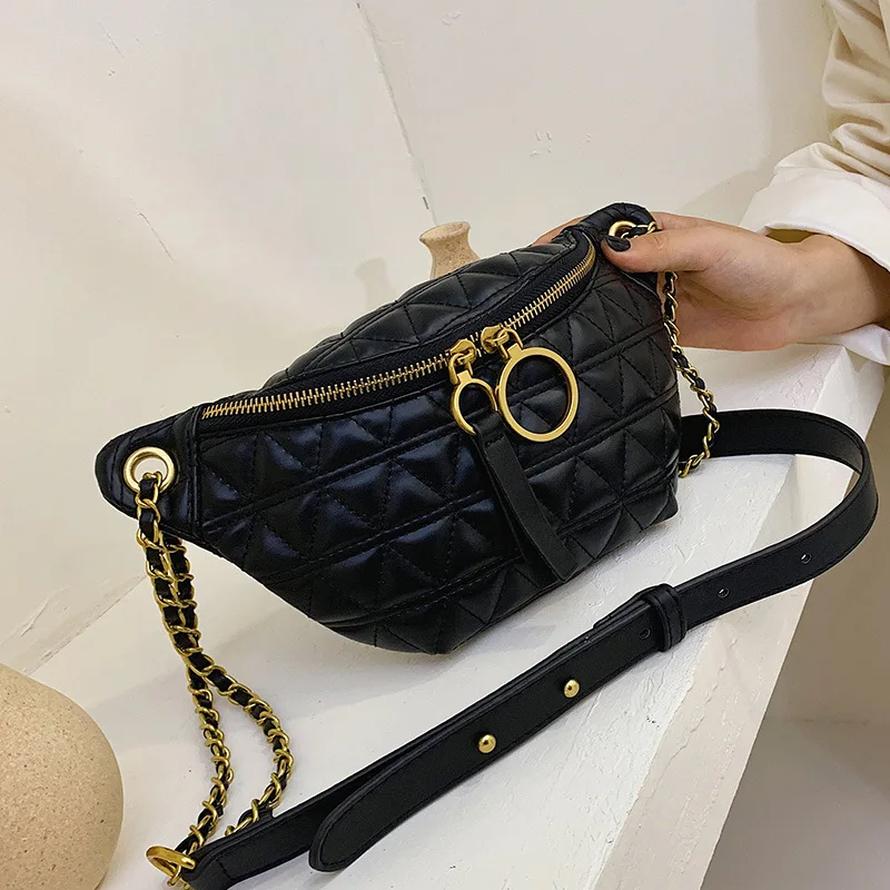 

New Arrival Non-mainstream Bag Western Style WOMEN'S Bag 2020 New Style Fashion Korean-style Versatile Textured Shoulder Bag Cha