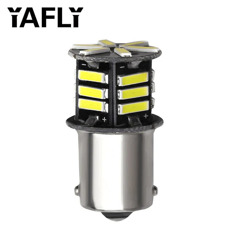 

2 X high bright 7020smd pure white led bulb car 1156 ba15s p21w 1157 bay15d p21/5w led braking lamp turn signal indicator lights