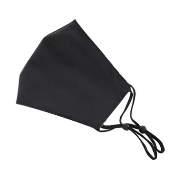 

Unisex Black Cotton Mouth Mask Dustproof Sunscreen Earloop Washable Respirator