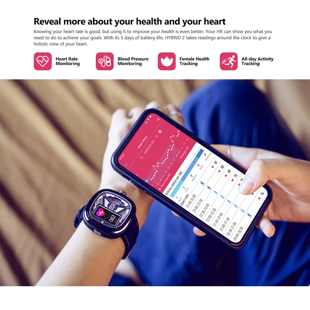 Zeblaze Hybrid/Hybrid 2 Смарт-часы мужские ips шагомер пульсометр Монитор артериального давления фитнес-трекер Bluetooth 4,0 умные часы