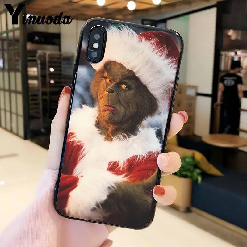 Yinuoda Grinch Chrustma TPU Мягкий силиконовый чехол для телефона чехол для iPhone 8 7 6 6S Plus X XS MAX 5 5S SE XR мобильных телефонов