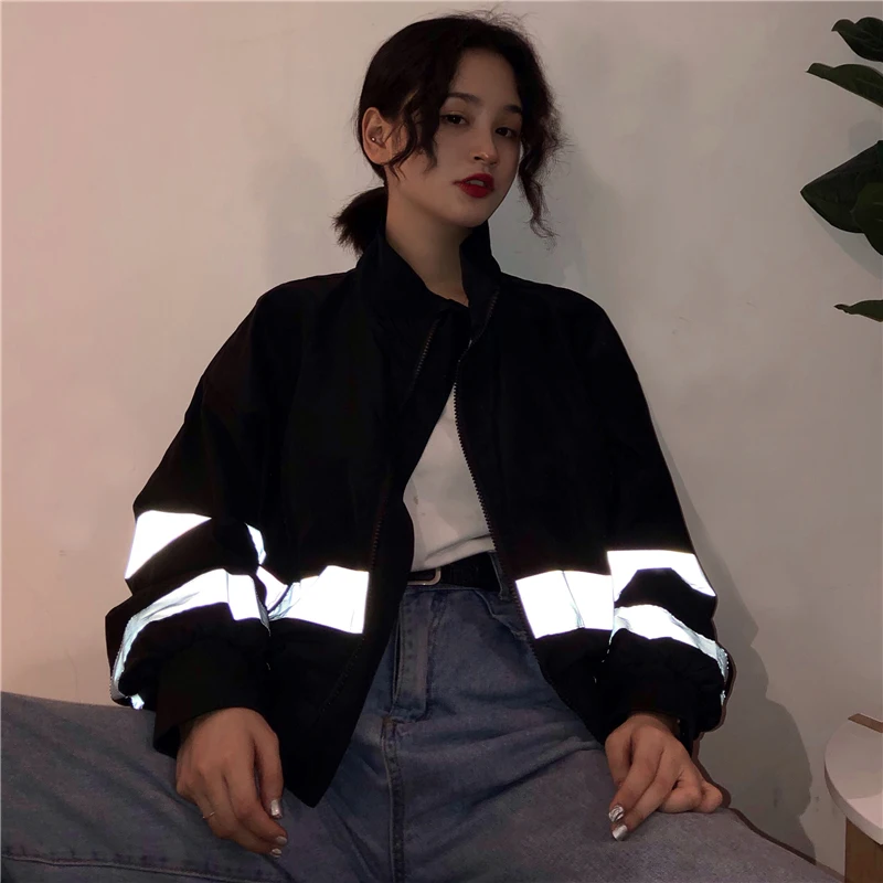 black oversized windbreaker