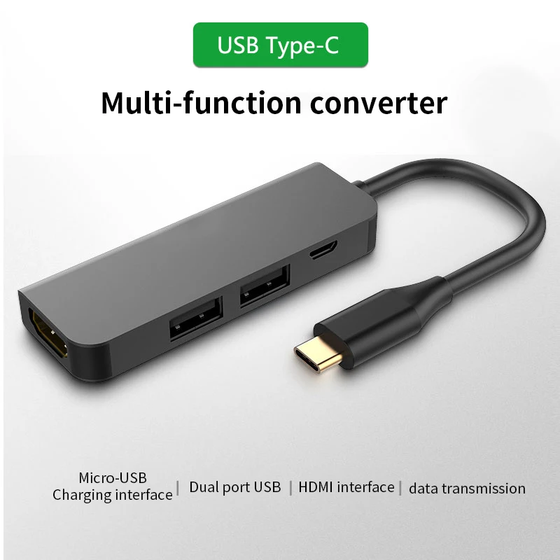 4in1Type-C к HDMI USB2.0 3,0 PD Многофункциональный узловой центр для смартфона компьютера HDTV для Macbook huawei Mate10 20 P20 samsung S8