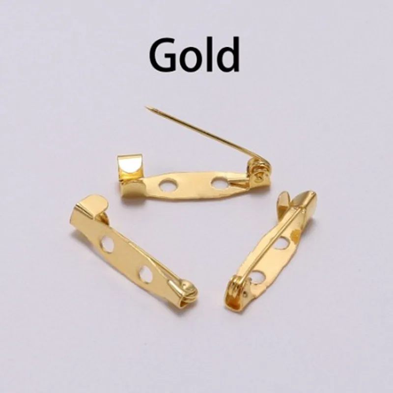 50 unids/lote 15 20 25 30 35 мм Плата клип de broche база pines alfileres de seguridad broche ajustes en blanco Base para la fab