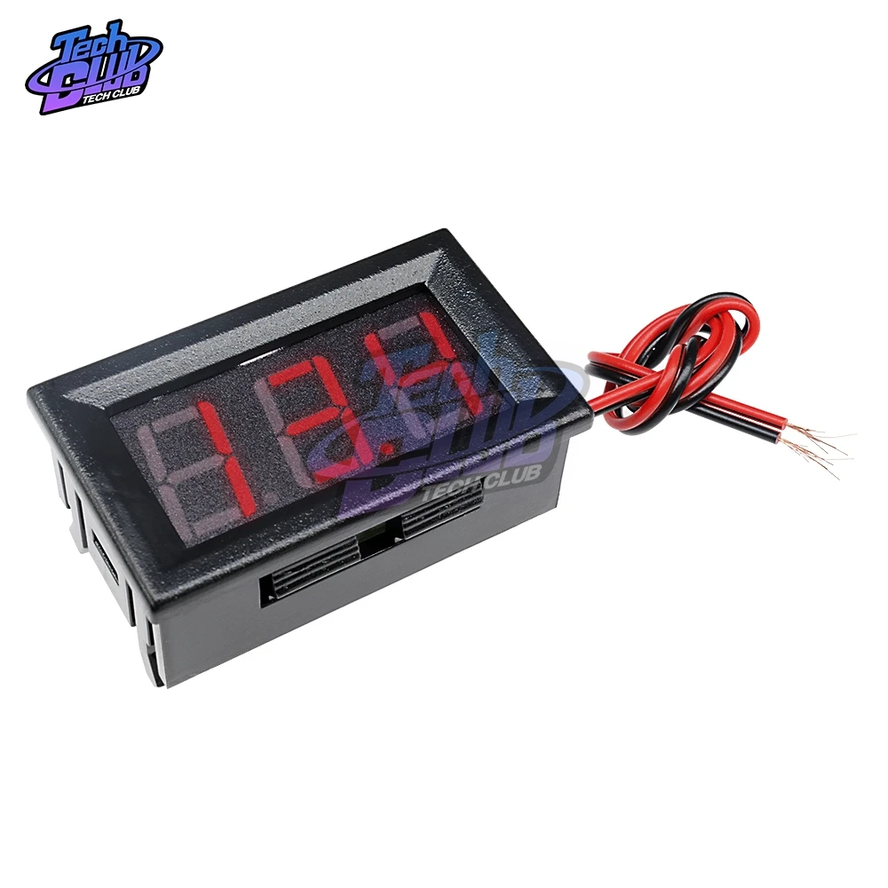 

0.56 inch Mini Digital Voltmeter 2 Wire DC 4.5V to 30V Red 0.56" LED Display Panel Voltage Panel Meter for 6V 12V Motorcycle Car