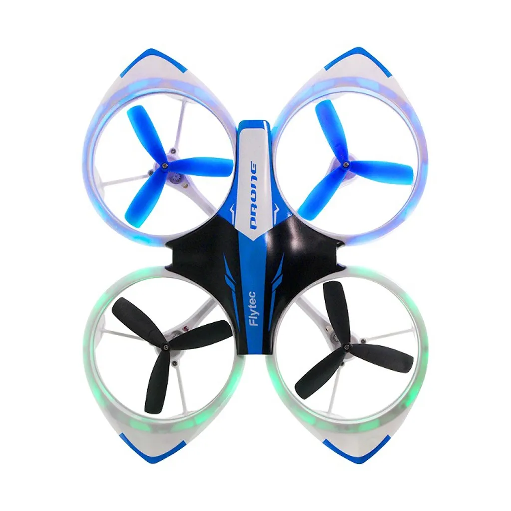 Flytec T19 Квадрокоптер крутой светодиодный светильник Дрон с камерой 4K вращение на 360 градусов дующий пузырь пульт дистанционного управления самолет детская игрушка
