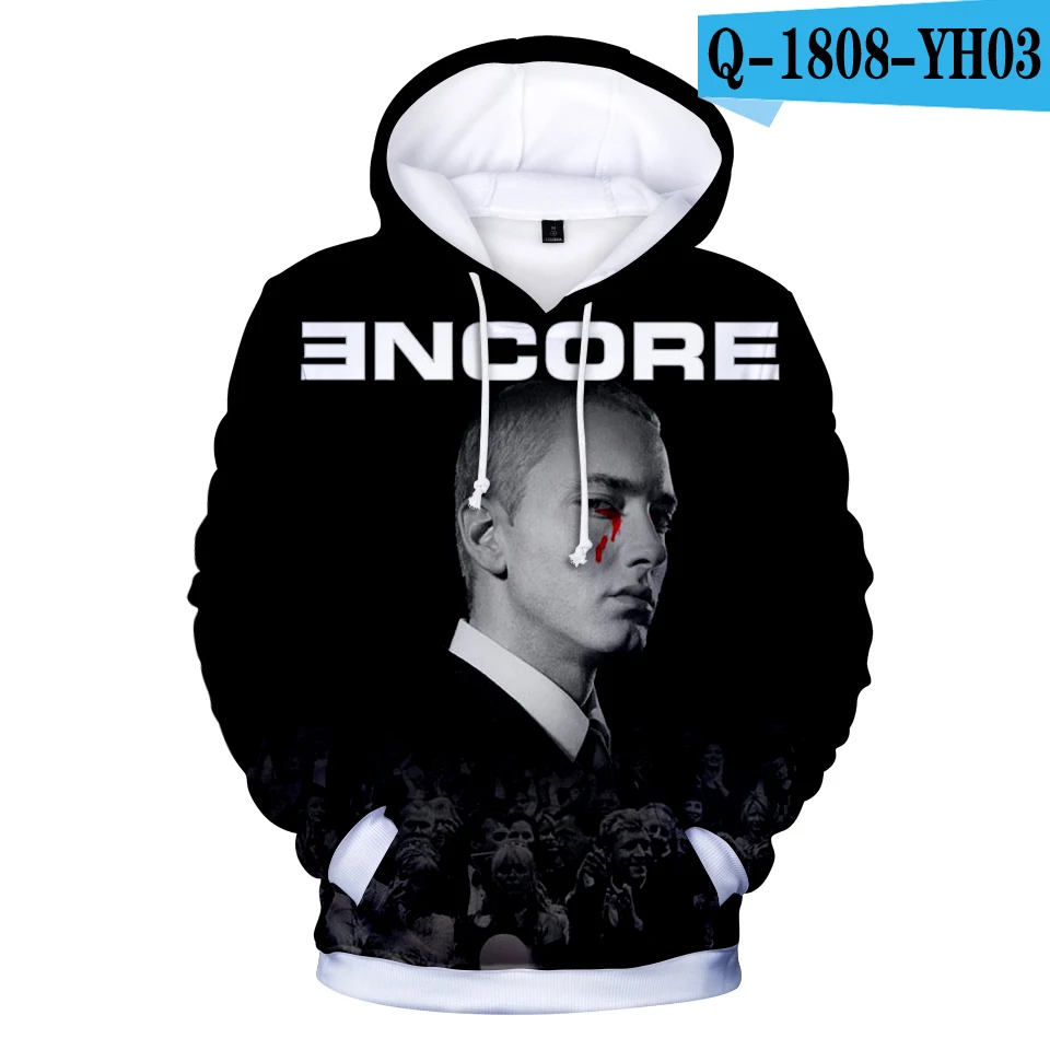 3D Rapper EMINEM 3D толстовки для мужчин и женщин Осенняя мода 3D Толстовка с капюшоном в стиле хип-хоп Уличная Толстовка 3D принт EMINEM мужские 3D толстовки - Цвет: 3D