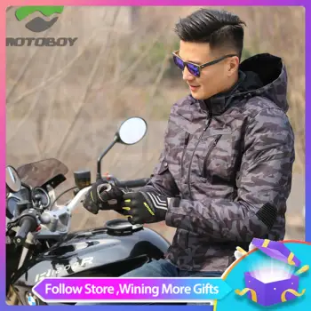 

2019 Free Shipping MOTOBOY Motorcycle Bike Sports Sports CAMO Waterproof Warm Liner CE Protectors for 4 Season Spring Jacket