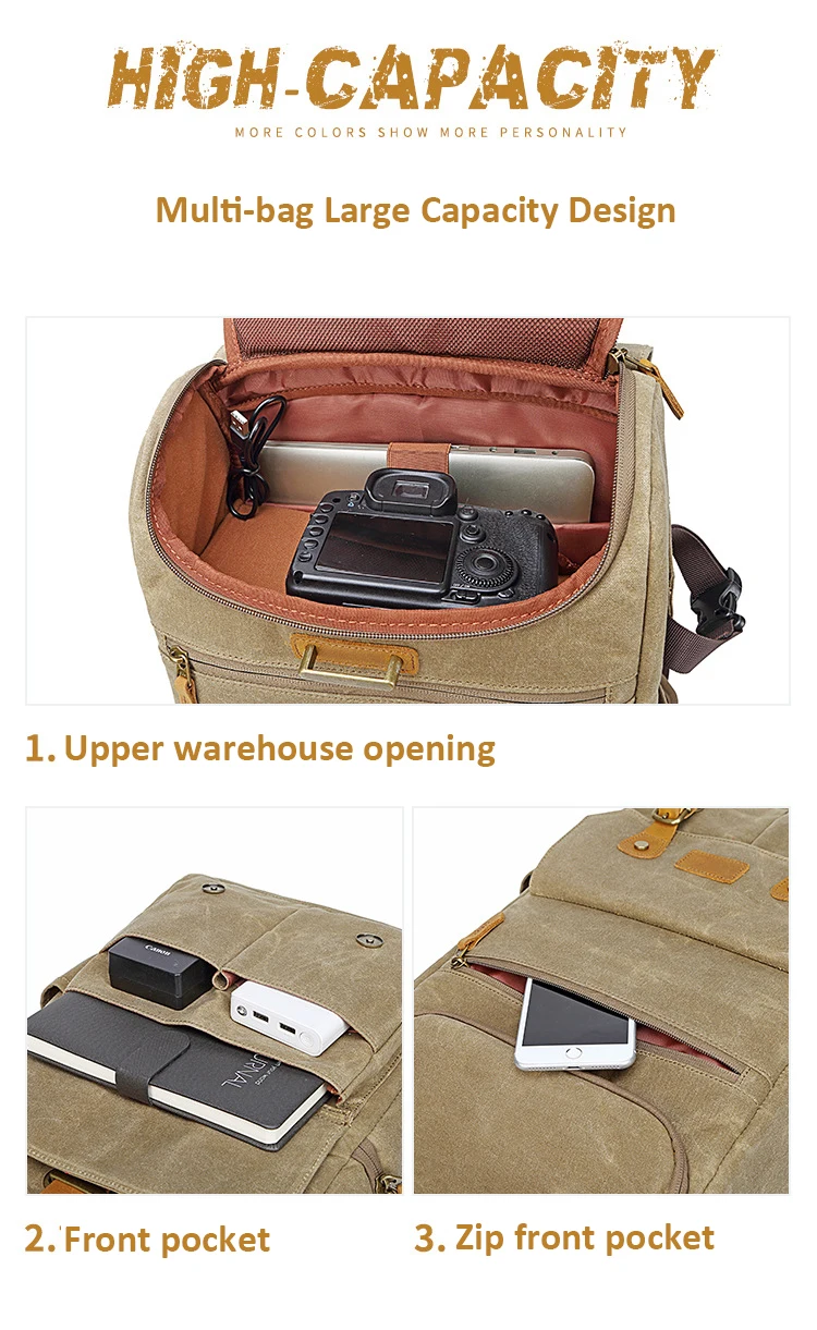 Новое поступление Водонепроницаемая камера Фото сумка большой емкости открытый рюкзак-сумка через плечо, для путешествий для камеры/объектива/штатива/15,6 ''ноутбука