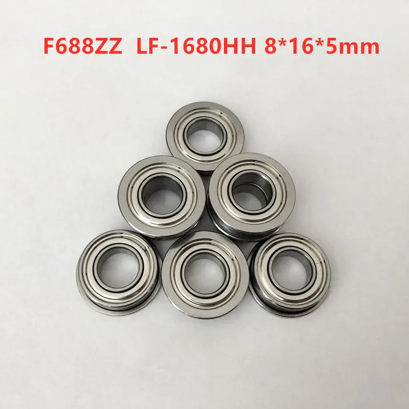 50pcs F688ZZ   Flange Ball Bearing  Metric Flanged Bearing  8*16*5 mm New 
