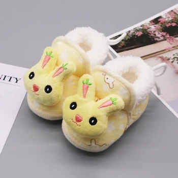 

Baby Shoes Rabbit Printed Girls Boys Shoes Breathable Anti-Slip Cotton Warm Slip On First Walker Chaussure Enfant