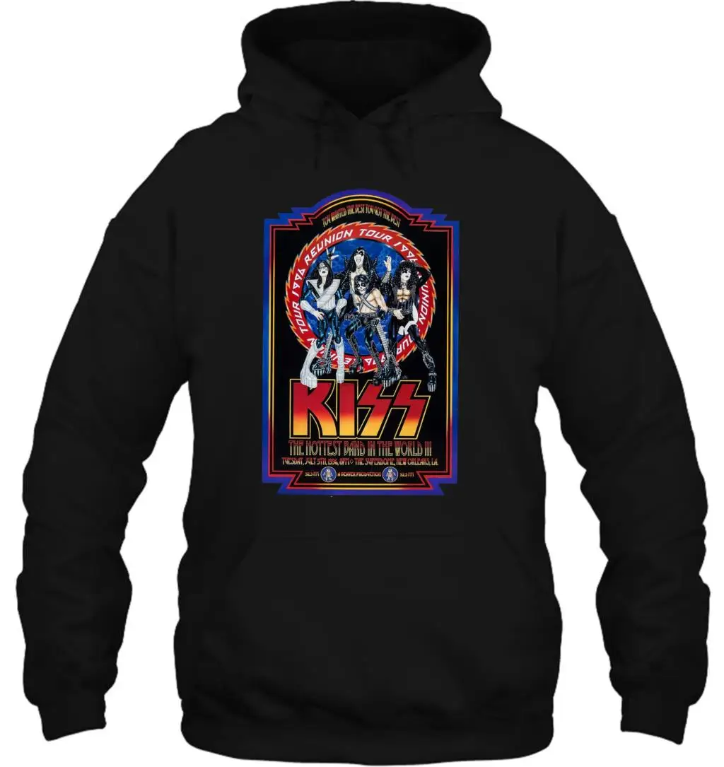 Мужская толстовка Kiss NEW End of the Road концерт мирового турне размер черная рубашка женская уличная одежда