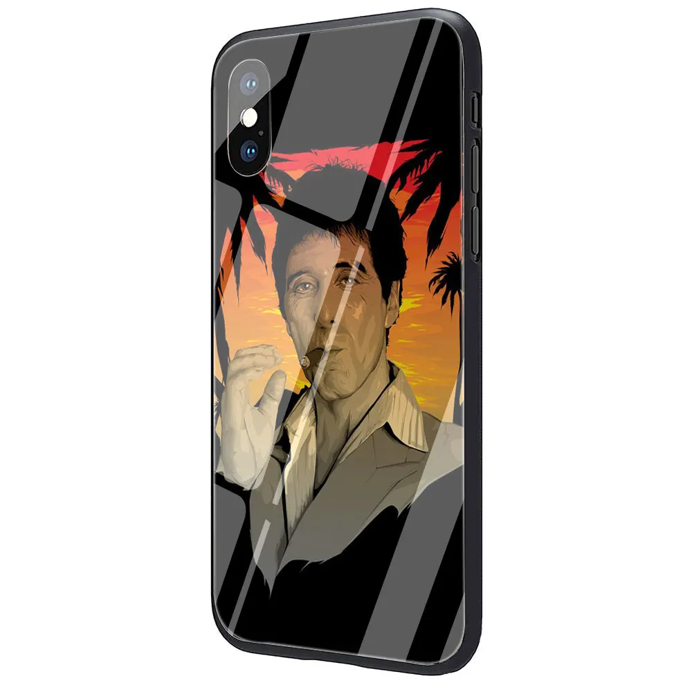 G11 EWAU Scarface Тони Монтана закаленное стекло чехол для телефона iPhone 11 Pro 6 6S Plus 7 8 Plus X XS XR XS Max - Цвет: G11