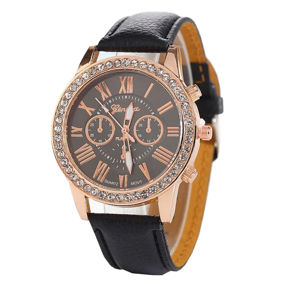 

Hot Sales New Style Diamond Set Women's Belt Watch Trend Three Eye Quartz Watch Double-Layer Roman Numerals Watch