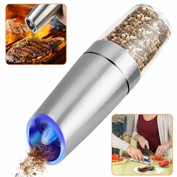 

Automatic Pepper Grinder Gravity Adjustable Coarseness Modern Grinding