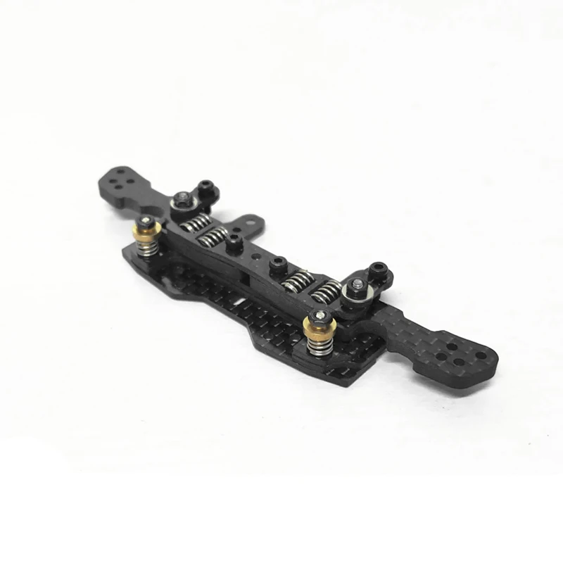 

1PC 3mm Carbon Fiber 4 Straight Spring Faucet Front Bracket w/ Limit Function Up Down Activities for RC Tamiya Mini 4WD Car