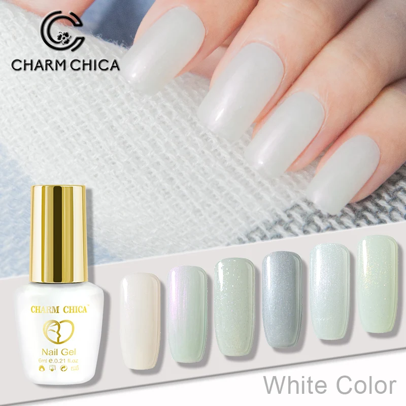 CHARM CHICA УФ-гель для ногтей 79 цветов 6 мл гибридные Лаки Белый Блестящий лак