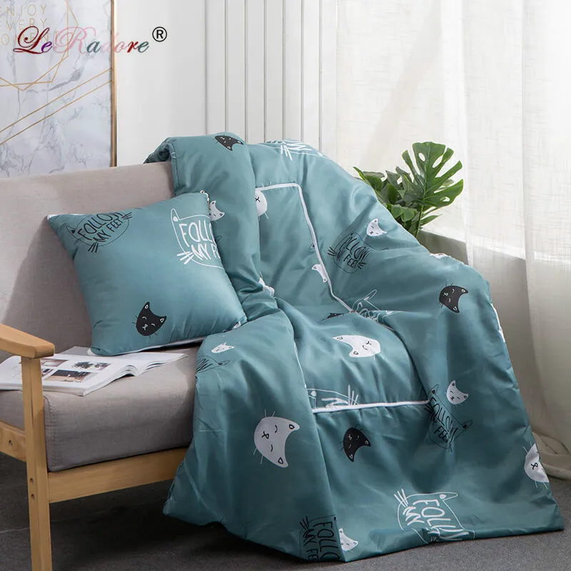 

LeRadore Hot Spandex Pillow Blankets Sky Stars Pattern Weighted Blanket 2 In 1 Travel Pillow Blankets Blanket Made of Pillows