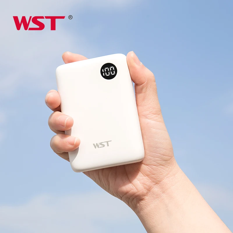 WST 10000 мАч портативный внешний аккумулятор с цифровым дисплеем Внешнее зарядное