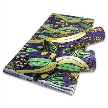 

New African golden Wax Fabric cotton material High Quality Print Ankara Wax For Sewing 6yards Women dress Fabric ! YBG11209