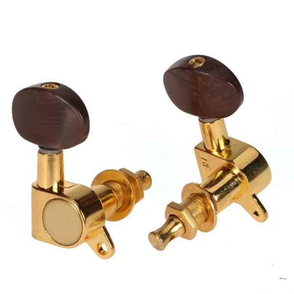 

6 pc Sealed Tuning Pegs Tuners Machine Heads 3L + 3R for electric guitar Gold